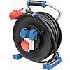 ENROULEUR DE CABLE PRO XPERTS MI A TAMBOUR METALLIQUE ISOLE 320MM IP44 - NOIR image 1