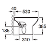 Bidet sur pied Victoria 53x35 blanc image 1