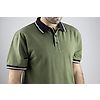 Polo de travail MC maille piquée chinée LEWIS  - VERT OLIVE/NOIR image 1