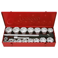 Coffret de douilles et accessoires 1'', 22 pièces image