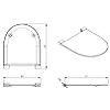 Cuvette WC suspendue Ancodesign sans bride - abattant frein de chute image 2