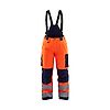 Pantalon de travail hiver à bretelles haute visibilité femme 7885 - Orange fluo/Marine image 0