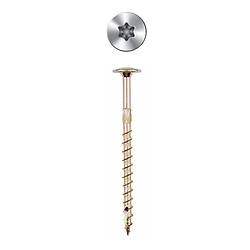 Vis à bois à haut rendement - Tête large - Filetage partiel - Epreinte Torx - Pointe anti-fendage - Bichromatée image