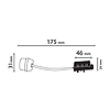 Douille céramique GU10 230V + connecteur à vis + câble 175mm IP20 image 1