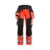 Pantalon de travail stretch 4D haute visibilité femme 7022 - Rouge/Noir image 0