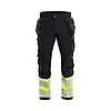 Pantalon de travail haute visibilité artisan stretch 4D 1993 - Noir/Jaune fluo image 0