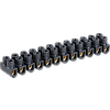 Domino électrique - Barrette laiton noire 12 plots à vis image 1