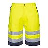 Short en poly-coton léger haute visibilité Jaune/Marine image 2
