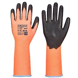 Gants Vis-Tex Cut à manchette longue Orange/Noir image