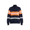 Sweat de travail zippé multinormes inhérent sans métal femme feMyanMare - Marine/Orange fluo image 0