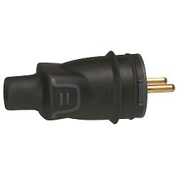 Fiche borne à vis 2P+T 16A IK08 IP44 à sortie droite image