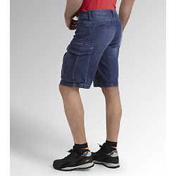 Bermuda de travail en jean STONE CARGO LIGHT - Bleu/Vert image