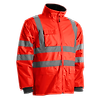 KANATA Parka de travail multicouches imperméable haute visibilité - Rouge Fluo / Gris image 10
