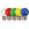 Lot 5 Ampoules LED E27 - G45 - 1W - 5 couleurs image 0
