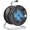 ENROULEUR DE CABLE A TAMBOUR 230MM + CAPUCHON H05VV-F3G1,5 - IP20 - NOIR image 0