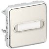 Poussoir Plexo lumineux avec porte étiquette composable - Blanc image 0