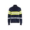 Sweat de travail zippé multinormes 3462 - Marine/Jaune image 0
