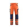 Pantalon de travail stretch haute visibilité 4D 1197 - Orange/Marine image 0