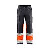 Pantalon de travail haute visibilité stretch 1551 - Gris moyen/Orange fluo image 0