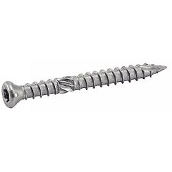 Vis terrasse tête fraisée réduite six lobes - Double filet - Inox A4 image