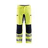 Pantalon de travail haute visibilité stretch artisan 1585 - Jaune fluo/Noir image 0