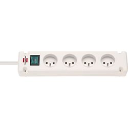 Multiprise Bremounta de courant avec interrupteur 1,5m de câble H05VV-F 3G1,5 - Blanc image