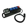 REGLETTE DE CHANTIER 1PNT/16A/230V 3,6kW - 3 PRISES CABLE 2M H07RN-F 3G2,5 CAOUTCHOUC IP44 - NOIR image 0