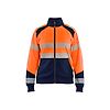 Sweat de travail zippé haute visibilité femme 3508 - Orange/Marine image 0