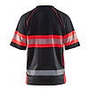 Polo de travail haute visibilité anti-UV 3338 - Noir/Rouge fluo image 1
