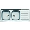 Evier Inox à encastrer 2 bacs et 1 égoutoir 116x50mm image 0
