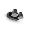 Applique LED double CAMELIA 20W - 1400lm - 3000K IP54 - Noir image 0