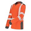 T-SHIRT MANCHES LONGUES FLUO SAFE XP ORANGE FLUO/GRIS CHARCOAL image 0