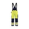 Pantalon de travail à bretelles haute-visibilité doublé - Jaune fluo/Marine image 0