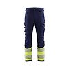 Pantalon de travail stretch haute visibilité classe 1 1193 - Marine/Jaune image 0
