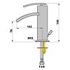 Mitigeur lavabo, vidage automatique 1.1/4" flexible inox de raccordement ø 3/8". image 2