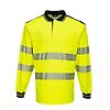 Polo PW3 Haute Visibilité ML Jaune/Noir image 1