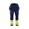 Pantalon de travail softshell haute visibilité Classe 1 1821 - Marine/Jaune image 0