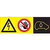 Lot d'étiquettes temporaires véhicule accidenté à coller sur pare brise, 10 pcs image 0
