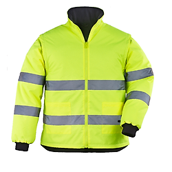 Parka multicouches 4 en 1 imperméable et haute visibilité  ROADWAY - Jaune Fluo image