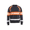 Sweat de travail haute visibilité 3359 - Gris moyen/Orange fluo image 0