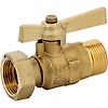 Robinet compteur DN15 droit - écrou 3/4" manette laiton 2/3-1/3 - Série 649 image 0