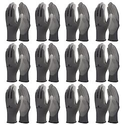 Lot de 12 paires de gants tricotés enduit jauge 13 PES/PU GRIS image