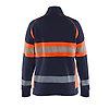 Sweat de travail zippé haute visibilité 3505 - Marine/Orange image 1