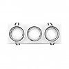 Support de spot triple Blanc mât 258 x 93mm - fixation collerette déclipsable image 1