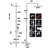 Combiné bain/douche sur colonne avec mitigeur thermostatique Cox finition chromé image 1