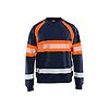 Sweat de travail haute visibilité 3359 - Marine/Orange fluo image 0