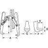 Extracteurs universels hydrauliques à trois griffes réglables 4 trous image 10