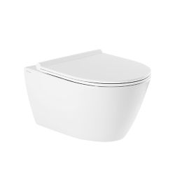 Cuvette WC suspendue Ancodesign sans bride - abattant frein de chute image