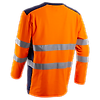 T-shirt de travail manches longues haute visibilité RIKKA - Orange Fluo image 1