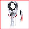 Cliquet débouché 1/4" x11 mm pour douilles traversantes et embouts 1/4'' image 2